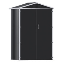 Металевий хозблок-сарай з двосхилим дахом DS-01. колір темно-сірий - PANTONE 10C