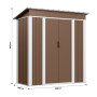 Металевий хозблок-сарай з односхилим дахом SS-01. колір коричневий