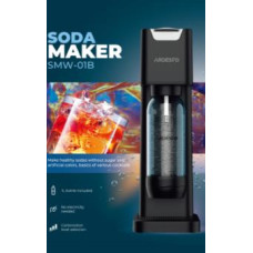 Сифон для газування води Ardesto, підключення балону- різьба, пляшка 1л,  чорний