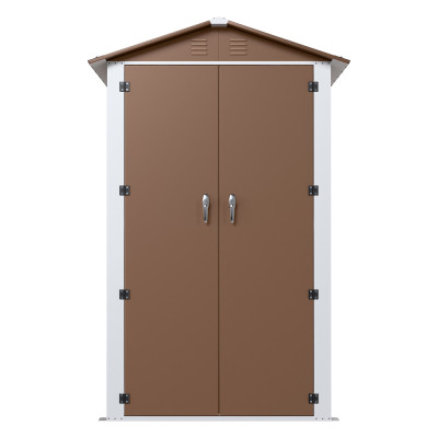 Металевий госпблок-сарай з двосхилим дахом DS-01. колір коричневий