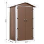 Металевий госпблок-сарай з двосхилим дахом DS-01. колір коричневий