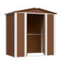 Металевий госпблок-сарай з двосхилим дахом DS-02. колір коричневий