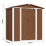 Металевий госпблок-сарай з двосхилим дахом DS-02. колір коричневий