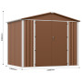 Металевий госпблок-сарай з двосхилим дахом DS-03. колір коричневий