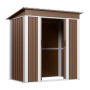 Металевий госпблок-сарай з двосхилим дахом SS-02. колір коричневий