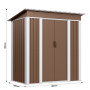 Металевий госпблок-сарай з двосхилим дахом SS-02. колір коричневий