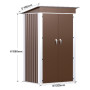 Металевий госпблок-сарай з двосхилим дахом SS-03. колір коричневий