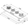 Варильна поверхня FRANKE Crystal FHCR 1204 3G TC HE BK C (106.0374.292)