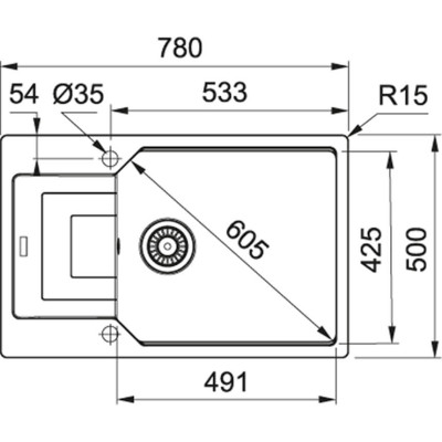 Кухонна мийка FRANKE Urban UBG 611-78 XL Black Edition (114.0699.233)