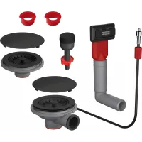 Вентиль-автомат 3½” + 2 декор. кришки для миття MRG 120/160, чорний матовий (112.0658.485)