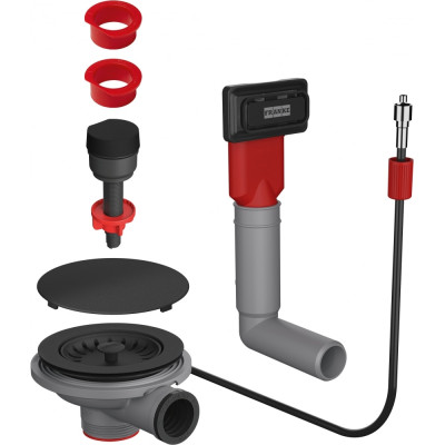 Вентиль-автомат 3½and#187; + Декор. кришка для миття MRG 110/610, чорний матовий (112.0658.446)