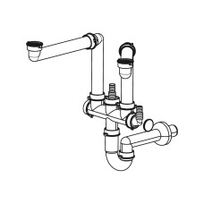 Сифон FRANKE для двочашового миття (112.0624.484)