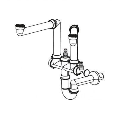 Сифон FRANKE для двочашового миття (112.0624.484)