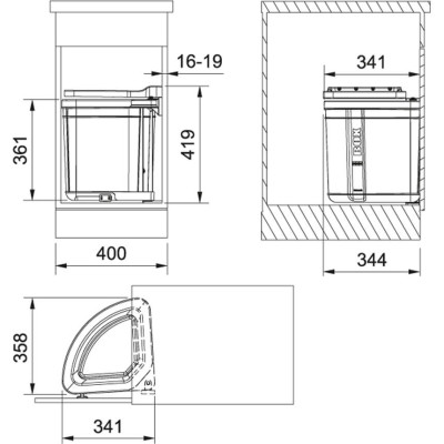 Сортер FRANKE Pivot (121.0307.563)