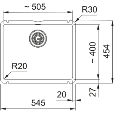 Кухонна мийка FRANKE Kubus X KXK 110-51, Білий (126.0735.183)
