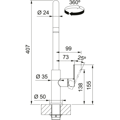 Змішувач FRANKE Maris Slim J, Хром (115.0728.384)