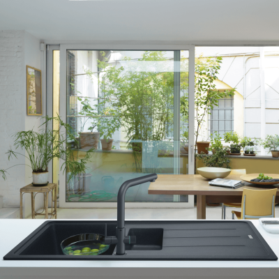 Змішувач FRANKE Lina L Clear Water, Чорний матовий (120.0730.802)