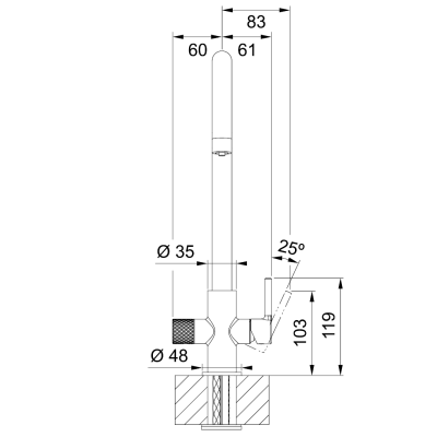 Змішувач FRANKE Lina J Clear Water, Чорний матовий (120.0730.807)