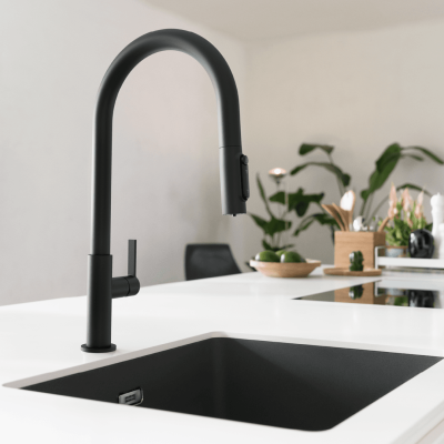 Змішувач FRANKE Maris Slim J Clear Water, Чорний матовий (120.0730.911)