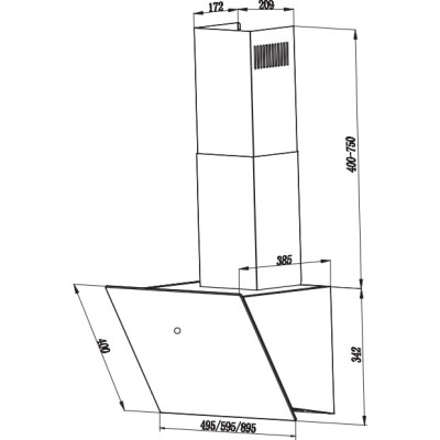 Витяжка Faber VRT BK A60 2LS (330.0567.491)