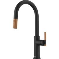 Змішувач FRANKE Maris Stripes J, поворотный витяжний, Bi-Matte Black/Copper (115.0747.674)