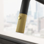 Змішувач FRANKE Maris Stripes U, поворотный витяжний, Bi-Matte Black/Gold (115.0747.676)