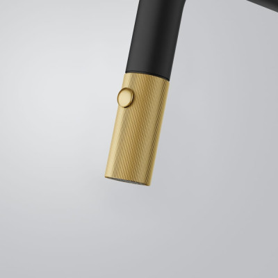 Змішувач FRANKE Maris Stripes U, поворотный витяжний, Bi-Matte Black/Gold (115.0747.676)