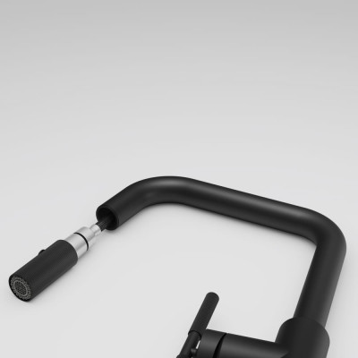 Змеишувач FRANKE Maris Stripes U, поворотный витяжний, черный матовый (115.0747.675)