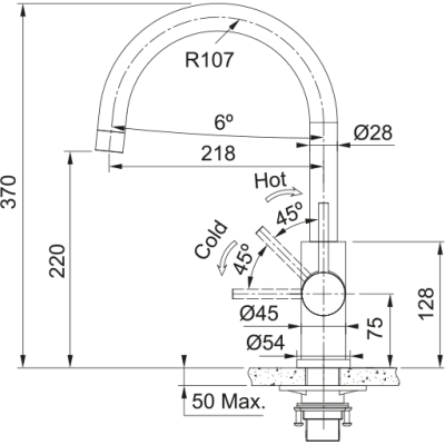 Змеевик FRANKE Smart Glenda J, поворотный невитяжний, Нержавеющая сталь (115.0747.473)
