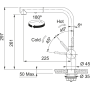 Смішувач FRANKE Atlas Neo Pull Out, поворотный витяжний, Нержавеющая сталь (115.0741.710)