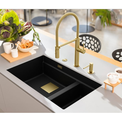 Змеишувач FRANKE Pescara Semi Pro PVD, гнучный вилив, Золотий (115.0741.723)