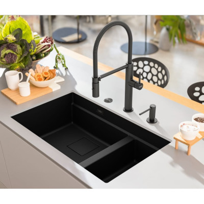 Смішувач FRANKE Pescara Semi Pro PVD, гнучий вилив, Антрацит (115.0741.722)