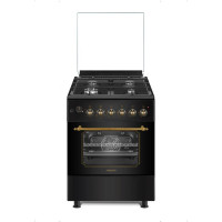 Плита ARDESTO комбі Line-R, 53л, 60x60см, конвекція, чавун, підсвічування, форсунки LPG (підключення газового балона), чорний