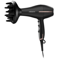 Фен Ardesto  HD-Y220PRO, 1850-2200Вт, 2 швидкості, 3 темп.режими, дифузор,чорний+золото