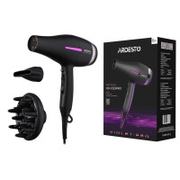 Фен Ardesto Violet PRO HD-Y223PRO, 1850-2200Вт, 2 швидкості , 3темп.режими, дифузор, чорний