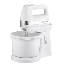 Міксер Ardesto ручний з чашею, 500Вт, насадки-4, чаша-пластик, 3.2л, турборежим, білий