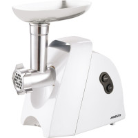 М'ясорубка Ardesto, 1900Вт, 1.8кг/хв, 3 решітки, насадка для ковбас, кеббе, 4 терки, пластик, білий