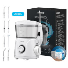 Іригатор Ardesto стаціонарний, чаша 600 мл, від мережі , 8 насадок, білий