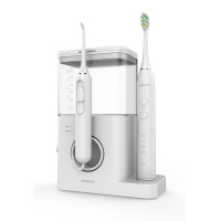 Іригатор Ardesto стаціонарний+електрична  зубна щітка, чаша 600 мл, від мережі , 3 насадки, білий