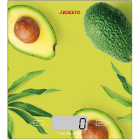 Ваги Ardesto кухонні Avocado, 5кг, AAAx2 в комплекті, скло, багатокольоровий