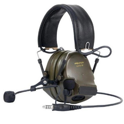 Активні тактичні навушники бездротові 3M PELTOR ComTac VI (MT20H682FB-38N), NIB, вертикальні з 1 аудіовиходом J11 (PELTOR) та мікрофоном