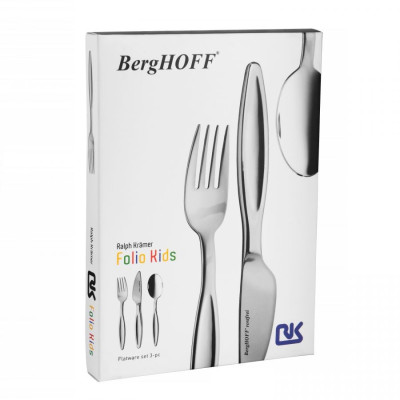 Набор столових приборов BergHOFF Essentials Folio Kids, 3 пр (1204032)