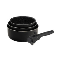 Набор ковшей Bergner Click&cook black, 16/18/20 см (BG-31602-BK)