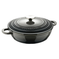 Сотейник з кришкою Bergner Excalibur, сірий, 24 см (BG-36103-GY)