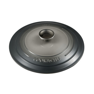 Сотейник з кришкою Bergner Excalibur, сірий, 24 см (BG-36103-GY)