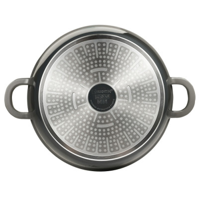Сотейник з кришкою Bergner Excalibur, сірий, 24 см (BG-36103-GY)