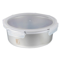 Контейнер для зберігання з нержавіючої сталі Bergner Go Lovers, 1,5 л, круглий (BG-36316-GY)