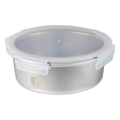 
              Контейнер для зберігання з нержавіючої сталі Bergner Go Lovers, 1,5 л, круглий (BG-36316-GY)
                          