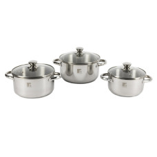 Набор кастрюль с крышками Bergner Alea, 1,5/2,2/2,9 л (BGEU-5505)