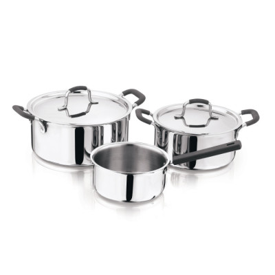 Набір посуду Bergner MasterPro Foodies collection, 2 каструлі та ківш (BGEU-5539)